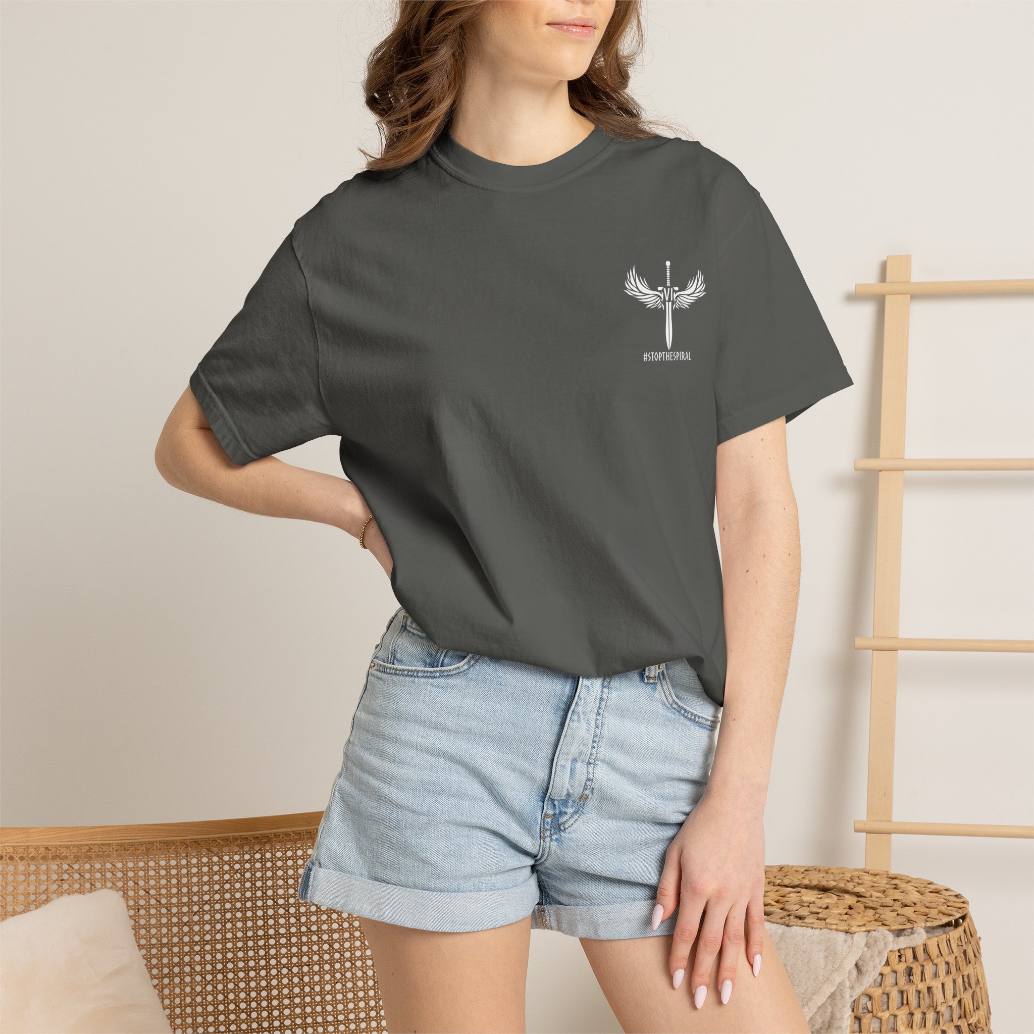 You Are Stronger Than The Storm | Teal Semicolon Anchor Mental Health Awareness Shirt - Image 4