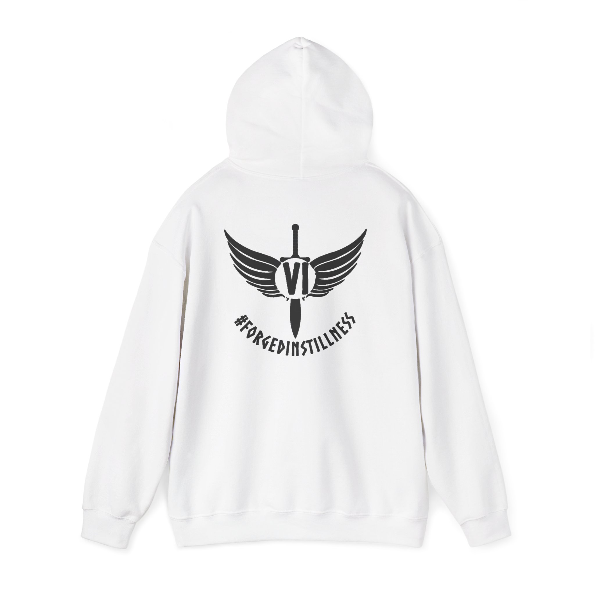 Hoodie - VI: "Forged In Stillness" Back Print - Image 3